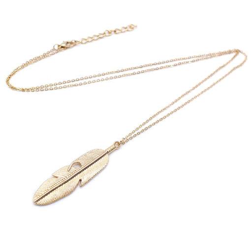 Women’s Boho Feather Shaped Pendant Necklace Necklaces & Pendants cb5feb1b7314637725a2e7: Gold|Silver