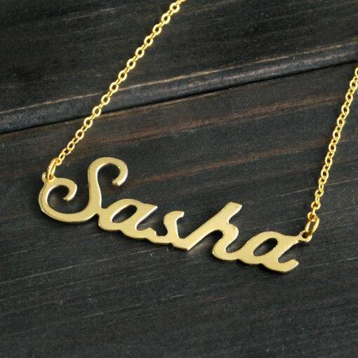 Name Shaped Pendant Necklace Necklaces & Pendants Pendants c6a528dce39749a26830e0: Alison Font|Arabic Font|Chinese Name|Name with Crown|Name with Icon|Old English Font