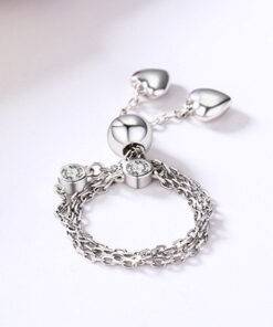 Women’s Hearts Decorated Strand Bracelets Bracelets & Bangles Women Jewelry Material: 925 Sterling Silver, Cubic Zirconia 