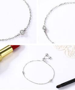 Women’s Hearts Decorated Strand Bracelets Bracelets & Bangles Women Jewelry Material: 925 Sterling Silver, Cubic Zirconia 