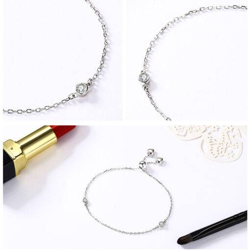 Women’s Hearts Decorated Strand Bracelets Bracelets & Bangles Women Jewelry Material: 925 Sterling Silver, Cubic Zirconia