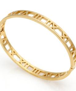 Titanium Steel Roman Numeral Bracelets cb5feb1b7314637725a2e7: Gold Color|Platinum Plated|Rose Gold Color 