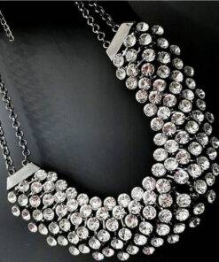 Women’s Crystal Drops Torque Necklace JEWELRY & ORNAMENTS Necklaces & Pendants Material: Crystal 