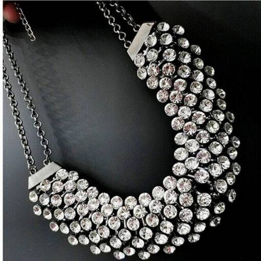 Women’s Crystal Drops Torque Necklace JEWELRY & ORNAMENTS Necklaces & Pendants Material: Crystal