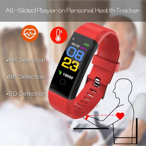 Heart Rate Blood Pressure Monitoring Smart Fitness Watches Smart Watches WATCHES & ACCESSORIES Wrist Watches cb5feb1b7314637725a2e7: Black|Blue|Light Blue|Purple|Red