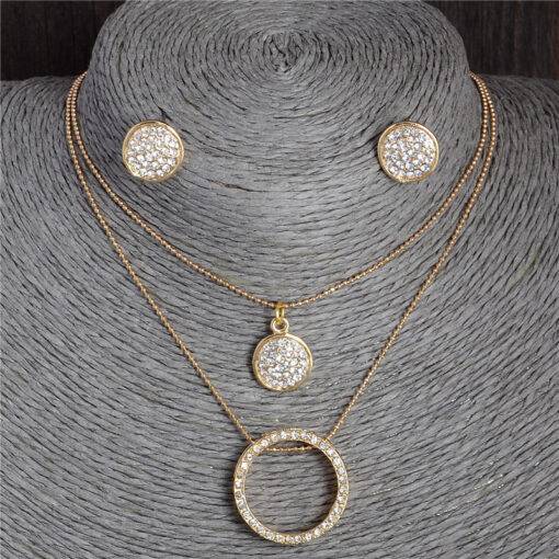 Crystal Round Shape Jewelry Set JEWELRY & ORNAMENTS Jewelry Sets Item Type: Jewelry Sets