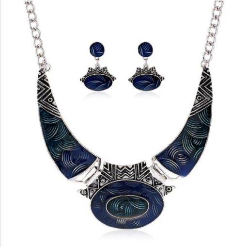 Women’s African Gem Jewelry Set JEWELRY & ORNAMENTS Jewelry Sets cb5feb1b7314637725a2e7: Black|Blue|Multi|Water Blue