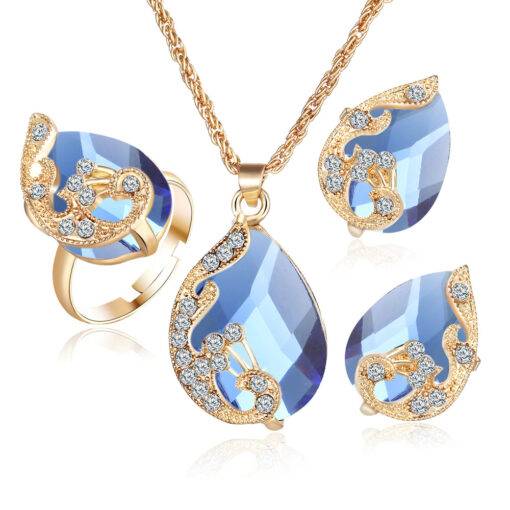 Women’s Jewelry Set with Crystal JEWELRY & ORNAMENTS Jewelry Sets cb5feb1b7314637725a2e7: Black|Blue|Green|Red|White