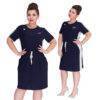 Casual Short Sleeved Straight Cotton Dress for Women Dresses & Jumpsuits FASHION & STYLE cb5feb1b7314637725a2e7: Burgundy|Navy Blue