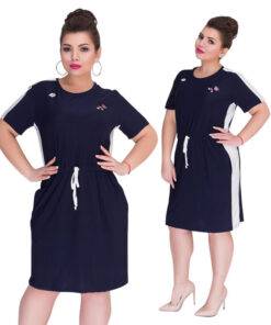 Casual Short Sleeved Straight Cotton Dress for Women Dresses & Jumpsuits FASHION & STYLE cb5feb1b7314637725a2e7: Burgundy|Navy Blue