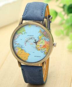 Travel Around The World Watches Analog Watch WATCHES & ACCESSORIES cb5feb1b7314637725a2e7: Black|Blue|Coffee|Green|Red|White|Yellow 