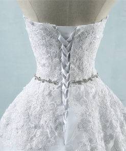 Elegant Long Floral Lace Wedding Dress WEDDING & GIFTS Wedding Dresses cb5feb1b7314637725a2e7: Ivory|White 