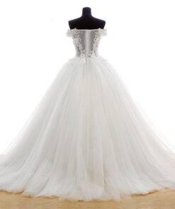 Elegant Long Off-Shoulder Lace Wedding Dress WEDDING & GIFTS Wedding Dresses cb5feb1b7314637725a2e7: Blue|Ivory|Pink|Red|White 