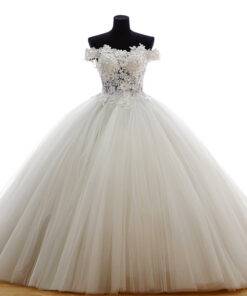 Elegant Long Off-Shoulder Lace Wedding Dress WEDDING & GIFTS Wedding Dresses cb5feb1b7314637725a2e7: Blue|Ivory|Pink|Red|White