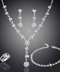 Silver Crystal Wedding Jewelry Set Bridal Sets WEDDING & GIFTS Fine or Fashion: Fashion