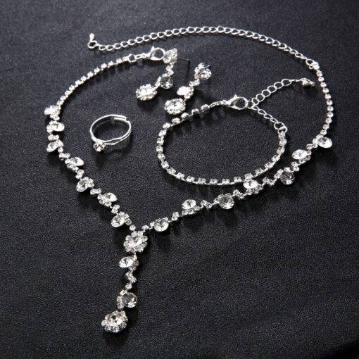 Silver Crystal Wedding Jewelry Set Bridal Sets WEDDING & GIFTS Fine or Fashion: Fashion
