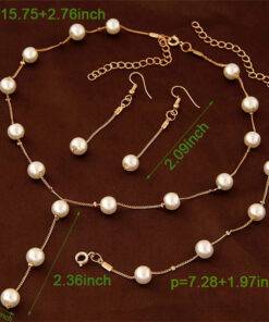 Imitation Pearl Bridal Jewelry Sets Bridal Sets WEDDING & GIFTS cb5feb1b7314637725a2e7: Gold|Silver 