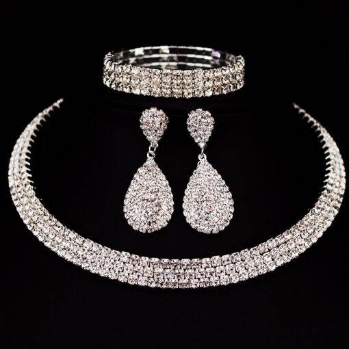Classic Rhinestone Crystal Wedding Jewelry Set Bridal Sets WEDDING & GIFTS a1fa27779242b4902f7ae3: 1 Layer|2 Layer|3 Layer|4 Layer|5 Layer