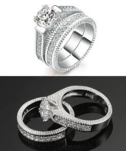 Luxury Women’s Cubic Zirconia Wedding Rings Set Bridal Sets WEDDING & GIFTS 2ced06a52b7c24e002d45d: 10|6|7|8|9 