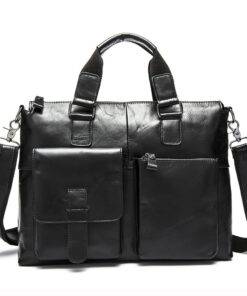 Business Genuine Leather Laptop Briefcase Laptop bags SHOES, HATS & BAGS cb5feb1b7314637725a2e7: Black|Bright Black|Dark Coffee|Oil Green|Red Brown|Yellow Brown 