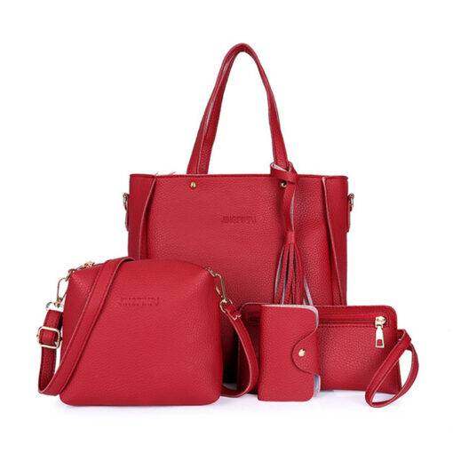 Women’s Leather Bags Set Hand Bags & Wallets SHOES, HATS & BAGS cb5feb1b7314637725a2e7: Black|Blue|Brown|Dark Grey|Green|Light Grey|Pink|Red