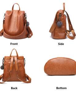 Women’s Anti-Thief Design Backpack Hand Bags & Wallets SHOES, HATS & BAGS cb5feb1b7314637725a2e7: Black|Black/Oxford|Blue|Brown|Grey|Red 