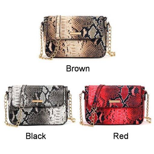 Serpentine Printed Shoulder Bag Hand Bags & Wallets SHOES, HATS & BAGS cb5feb1b7314637725a2e7: Black|Brown|Red