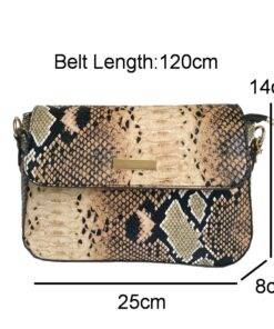 Serpentine Printed Shoulder Bag Hand Bags & Wallets SHOES, HATS & BAGS cb5feb1b7314637725a2e7: Black|Brown|Red 