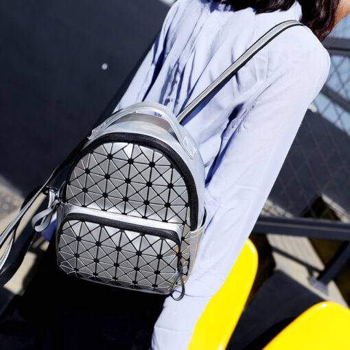 Women’s Stylish Geometric Backpack Hand Bags & Wallets SHOES, HATS & BAGS cb5feb1b7314637725a2e7: Black|Blue|Gray|Pink|White
