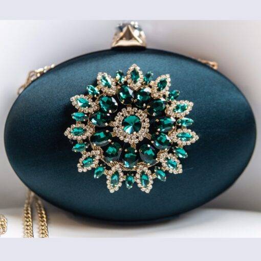 Women’s Crystal Flower Oval Shaped Clutch Hand Bags & Wallets SHOES, HATS & BAGS cb5feb1b7314637725a2e7: Black|Blue|Gold|Gray|Green|Pink|Red|Wine