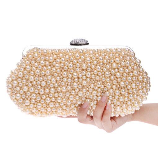 Women’s Pearl Beaded Evening Bag Hand Bags & Wallets SHOES, HATS & BAGS cb5feb1b7314637725a2e7: Champagne|Pearl White|White