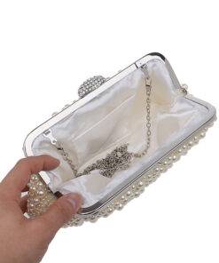 Women’s Pearl Beaded Evening Bag Hand Bags & Wallets SHOES, HATS & BAGS cb5feb1b7314637725a2e7: Champagne|Pearl White|White 