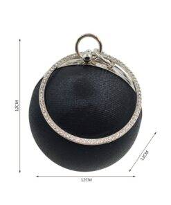Women’s Creative Round Evening Bag Hand Bags & Wallets SHOES, HATS & BAGS cb5feb1b7314637725a2e7: Black|Blue|Gold|Red|Silver 