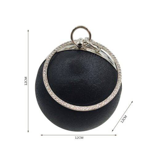 Women’s Creative Round Evening Bag Hand Bags & Wallets SHOES, HATS & BAGS cb5feb1b7314637725a2e7: Black|Blue|Gold|Red|Silver