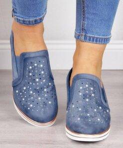 Women’s Rhinestones Decorated Loafers Casual Shoes & Boots SHOES, HATS & BAGS cb5feb1b7314637725a2e7: Blue|Grey|Pink 