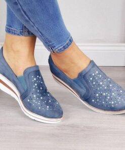 Women’s Rhinestones Decorated Loafers Casual Shoes & Boots SHOES, HATS & BAGS cb5feb1b7314637725a2e7: Blue|Grey|Pink