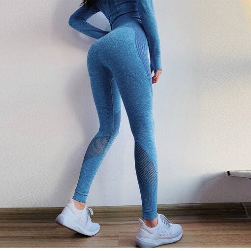Breathable Mesh Fitness Women’s Leggings HEALTH & FITNESS cb5feb1b7314637725a2e7: Blue|Gray|Pink