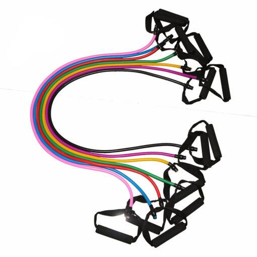 Fitness Elastic Pull Rope HEALTH & FITNESS cb5feb1b7314637725a2e7: Black|Blue|Green|Pink|Purple|Red|Yellow