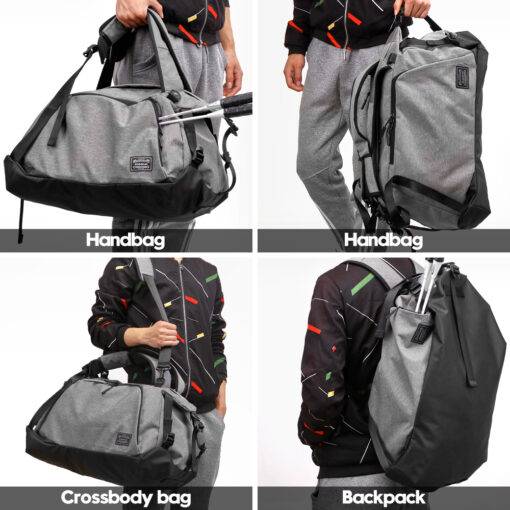Waterproof Unisex Crossbody Fitness Bag Luggages & Trolleys SHOES, HATS & BAGS cb5feb1b7314637725a2e7: Black|Gray