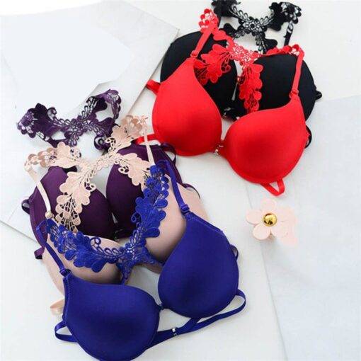 Women’s Sexy Front Closure Lace Bra Bras & Lingerie FASHION & STYLE cb5feb1b7314637725a2e7: Black|Blue|Perple|Red|Rose