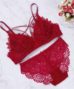 Women’s Sexy Lace Bra Set Bras & Lingerie FASHION & STYLE cb5feb1b7314637725a2e7: Black|Grey|Wine Red 