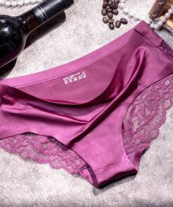Women’s Satin Lace Panties Bras & Lingerie FASHION & STYLE cb5feb1b7314637725a2e7: Apricot|Black|Grey|Navy Blue|Pink|Purple 