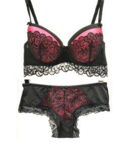 Romantic Push-Up Silky Lace Women’s Underwear Set Bras & Lingerie FASHION & STYLE cb5feb1b7314637725a2e7: Beige|Black|Red 