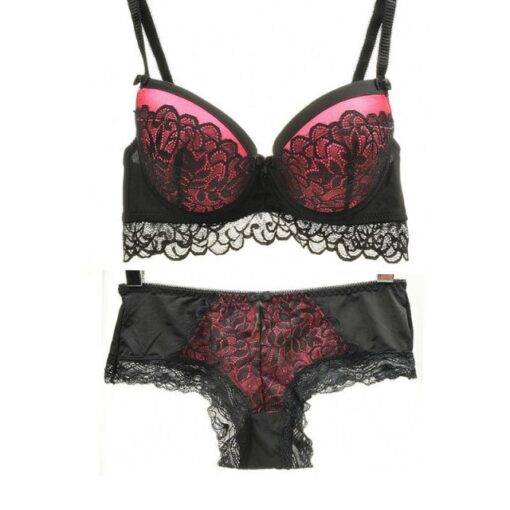 Romantic Push-Up Silky Lace Women’s Underwear Set Bras & Lingerie FASHION & STYLE cb5feb1b7314637725a2e7: Beige|Black|Red