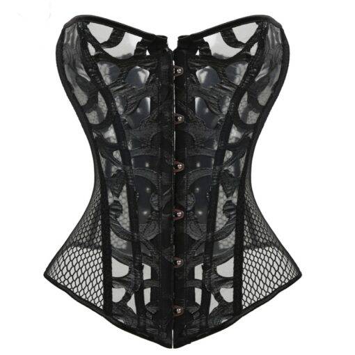 Sexy Gothic Transparent Lace Women’s Corset Bras & Lingerie FASHION & STYLE cb5feb1b7314637725a2e7: Black|White