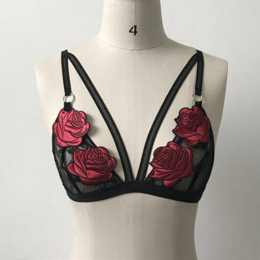 Lovely Push-Up Embroidered Floral Lace Bra Bras & Lingerie FASHION & STYLE cb5feb1b7314637725a2e7: Black|White