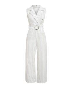 Classic Jumpsuit with Sashes Dresses & Jumpsuits FASHION & STYLE cb5feb1b7314637725a2e7: Black|Stripe|White 