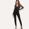 Women’s Black Sequined Embellished Jumpsuit Dresses & Jumpsuits FASHION & STYLE cb5feb1b7314637725a2e7: Black