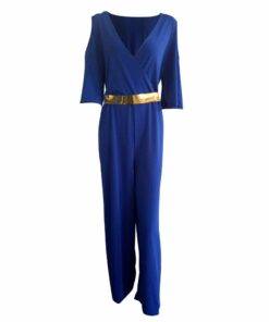 Women’s Ruffled V-Neck Jumpsuit Dresses & Jumpsuits FASHION & STYLE cb5feb1b7314637725a2e7: Blue|Green|Red 