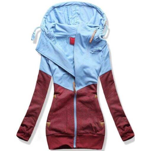 Women’s Geometric Style Winter Hoodie FASHION & STYLE Sweaters & Sweatshirts cb5feb1b7314637725a2e7: Burgundy|Gray|Navy Blue|Pink